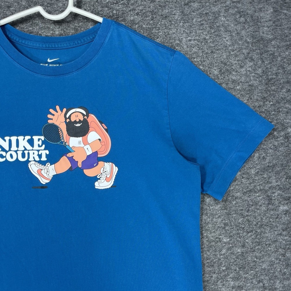 Nike Court Tee shirt Mens M Blue Slam Hike Man Tennis Short sleeve DC5376-301 - Picture 3 of 14